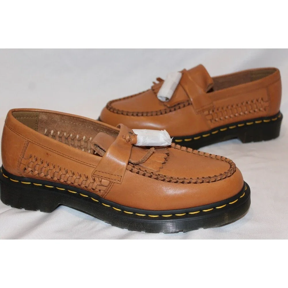 Dr. Martens Women's Adrian Leather Tassel Loafer Saddle Tan Sz 7 NEW - Picture 2 of 6